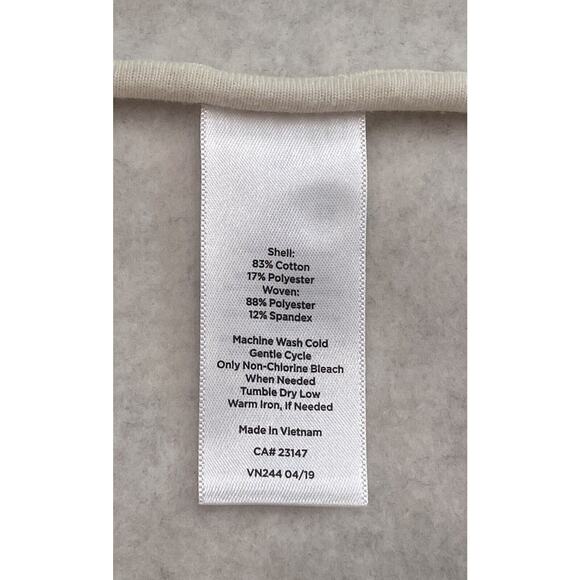 T By Talbots Vest Full Zip Mock Neck Fleece Lined Women's Size XS Ivory Cream - Picture 13 of 16